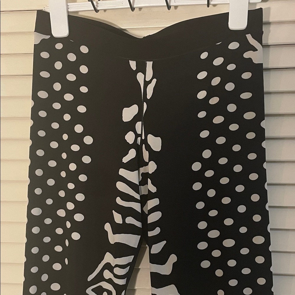 Black Light Gray Pattern Abstract Print Flare Stretchy Pants - Picture 2 of 10